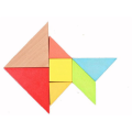 En bois Tangram 7 pièces puzzle coloré Carré IQ Jeu Casse-tête Jouets éducatifs intelligents pour les enfants